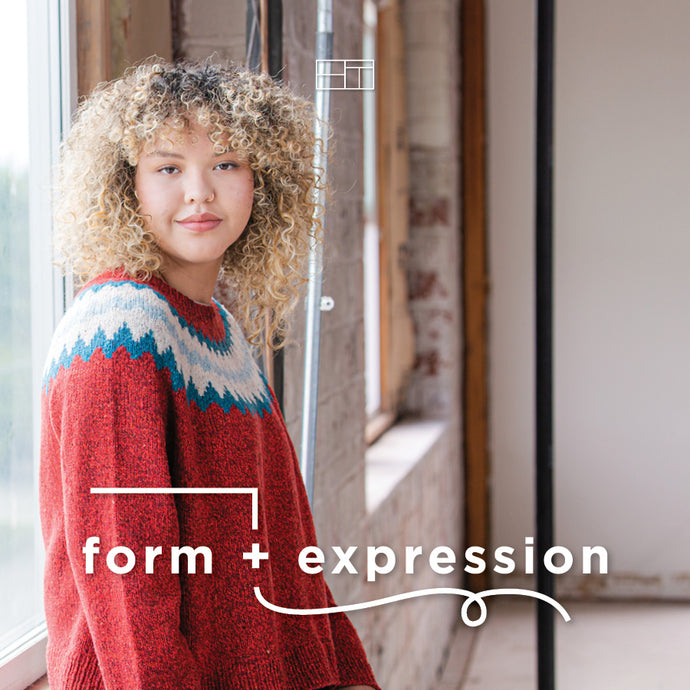 Form + Expression Winter 2021 | Knitting Pattern Collection Lookbook Cover by Brooklyn Tweed