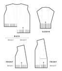 Schematic of Balan Cardigan | Knitting Pattern by Emily Greene | Brooklyn Tweed
