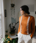 Maybeck Pullover | Knitting Pattern by Ksenia Naidyon - modeled