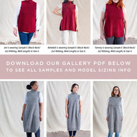 Modern Tabard | Collage Customizable Knitting Pattern by Jared Flood | Gallery PDF Sizing Info