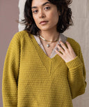 Oheka Pullover | Knitting Pattern by Orlane Sucche in Re-PLy Rambouillet DK Weight Yarn