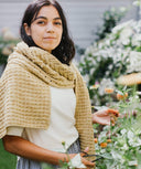Oiva Scarf | Knitting Pattern by Camille Romano - modeled, front