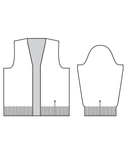 Teasel Children's Cardigan | Knitting Pattern by Jennifer Parroccini - Schematic