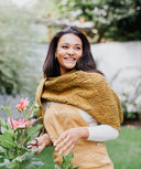 Wyke Shawl | Knitting Pattern by Ema Marinescu - modeled