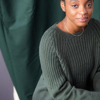 Big Rib Raglan Pullover | Handknit Design Sample | Brooklyn Tweed
