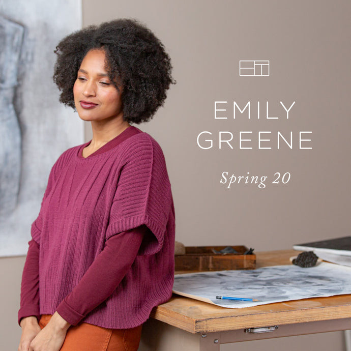 Emily Greene Spring 2020 | Knitting Pattern Collection Lookbook Cover by Brooklyn Tweed
