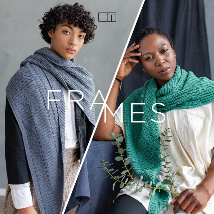 Frames Lookbook | Fall 2021 | Knitting pattern collection featuring unisex knitted accessories and garments