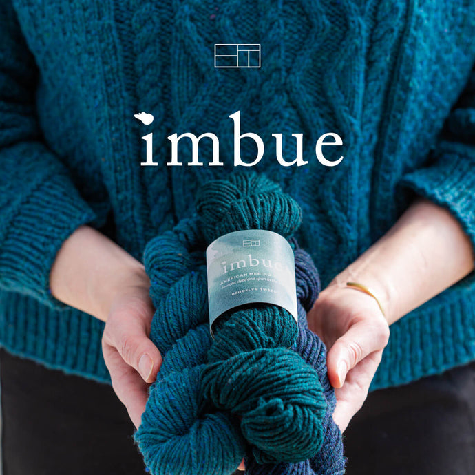 Imbue Lookbook | First Cardigan Sweater & Woven Roots Hat in Imbue American Merino Wool Yarn | Lookbook
