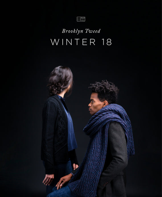 Winter 2018 | Knitting Pattern Collection Lookbook Cover by Brooklyn Tweed