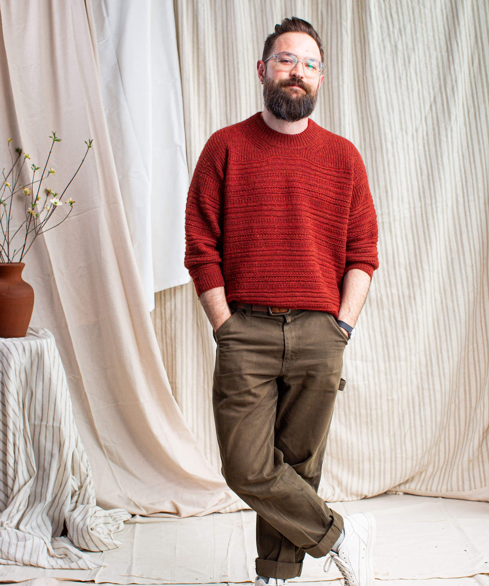meer. TWEED PULLOVER ミックスチャコール（meer TWEED PULLOVER