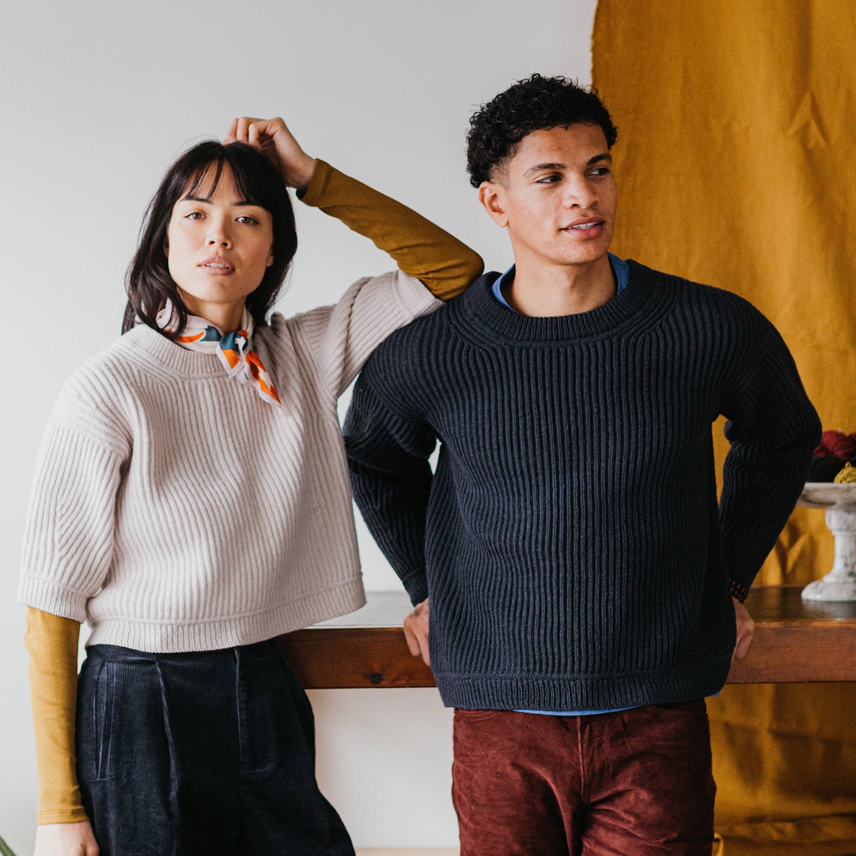 ☘️ENFOLD ミリオーネ リブBOX PULLOVER バルーンスリーブ　黒 ENFOLD ミリオーネ リブBOX PULLOVERブラック バルーンスリーブ