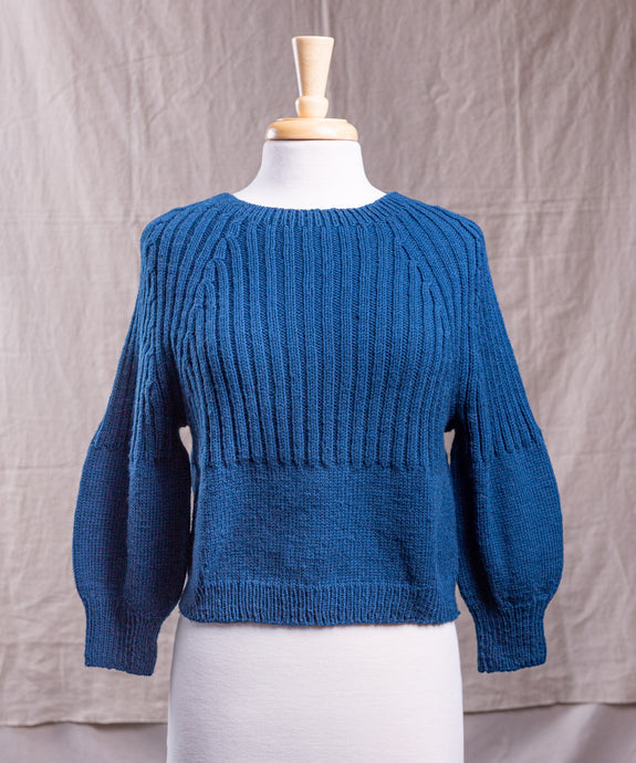 Big Rib Raglan Pullover | Handknit Design Sample | Brooklyn Tweed