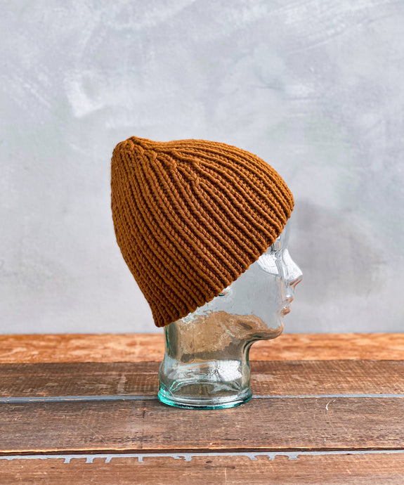 Biggie Rib Hat | Handknit Design Sample | Brooklyn Tweed