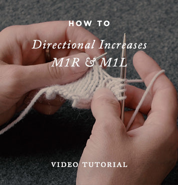 How To Knit: Directional Increases M1R and M1L - Video Knitting Tutorial