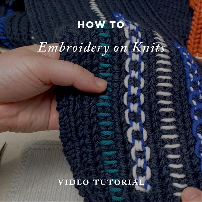 How to Knit: Embroidery on Knits video tutorial page link