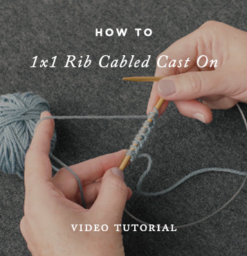 How To Knit: 1x1 Rib Cabled Cast On | Continental and English Styles | Video Knitting Tutorial
