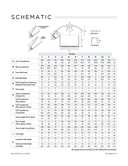 Alary Pullover | Knitting Pattern by Paula Pereira Schematic Sizing
