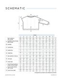 Avesso Pullover | Knitting Pattern by Cecilia Flori Schematic Sizing