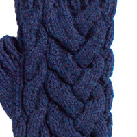 Ballantine Mittens | Knitting Pattern by Fiona Alice - close up on stitch blue