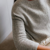 Bresson Pullover | Knitting Pattern by Alma Bali - modeled, shoulder