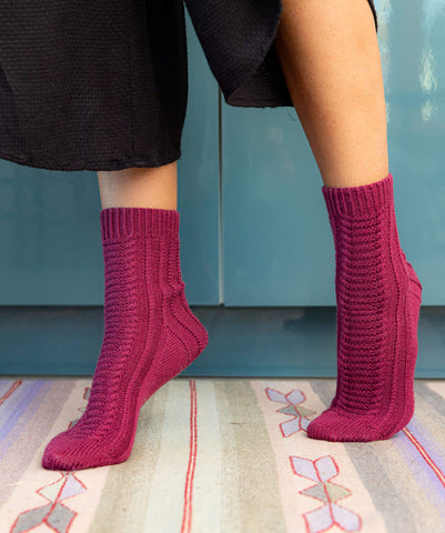 Brittlebrush Socks, Knitting Pattern by Nataliya Guseva