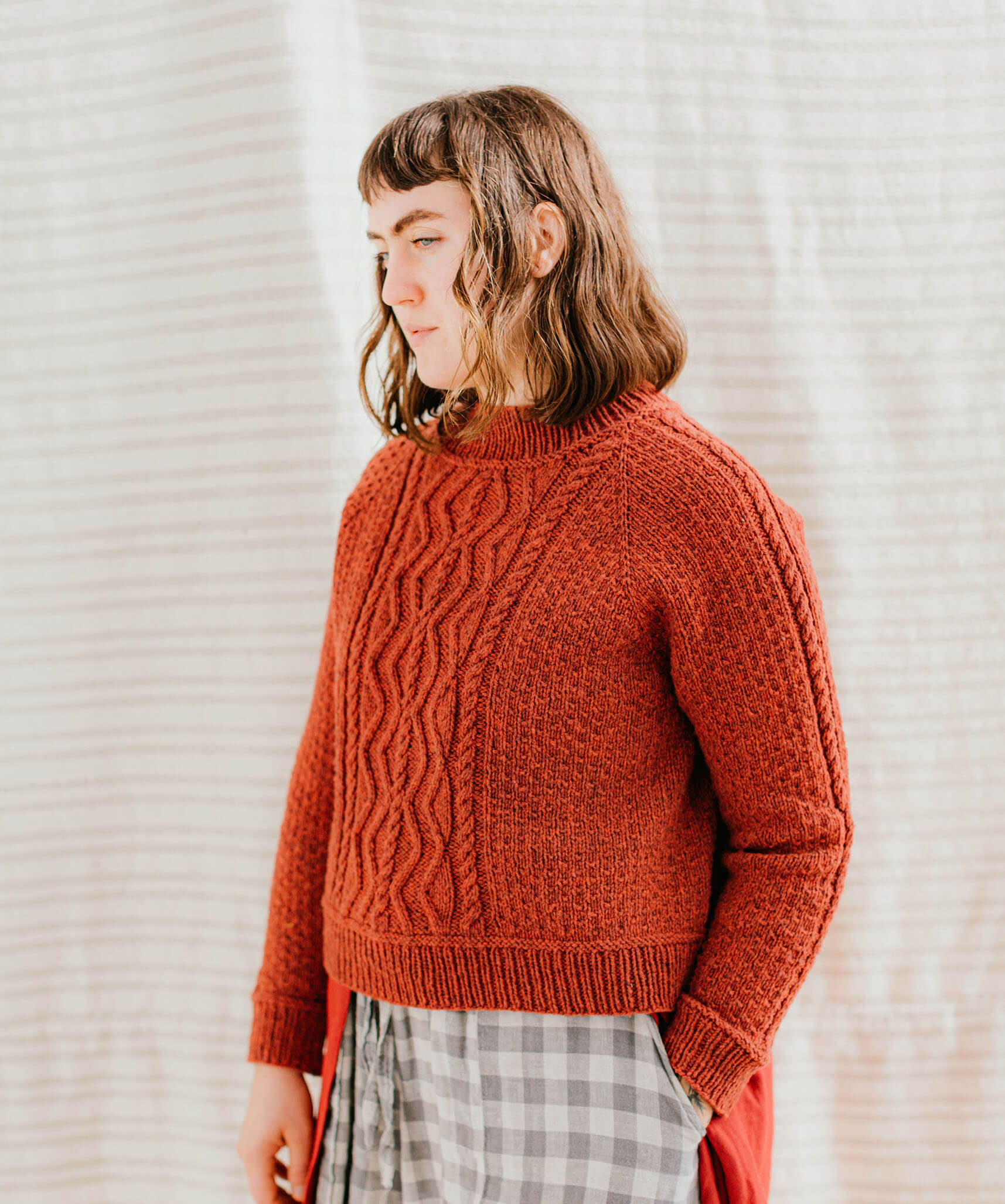 ameri vintage⭐︎HENLY NECK KNIT CAMI Camile Oversized Knit Sweater - FINAL SALE