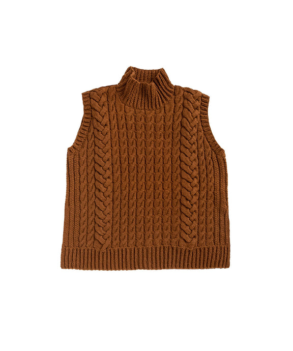 Chenier Sweater Vest | Knitting Pattern by Fiona Alice - flat