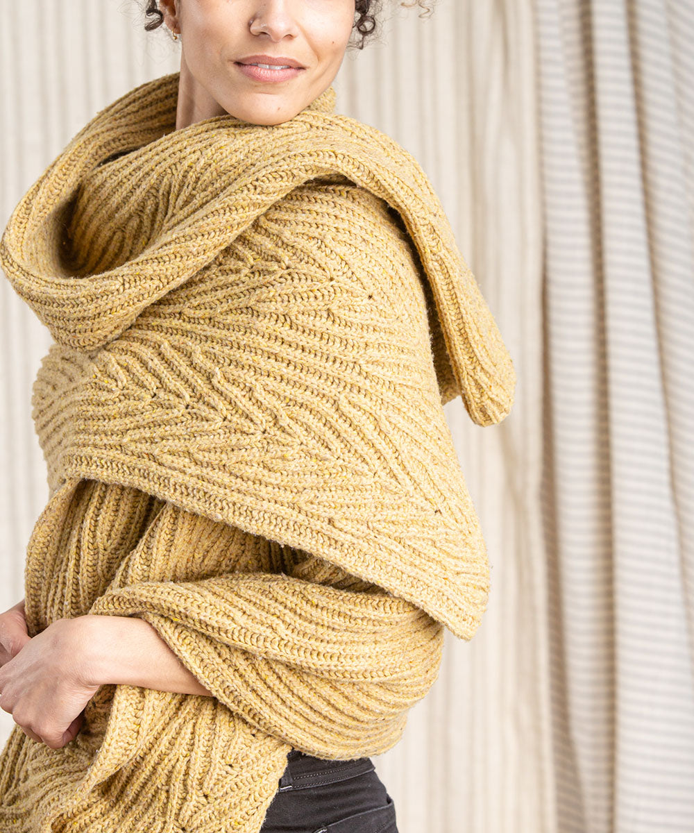 Douro Brioche Wrap | Knitting Pattern by Norah Gaughan | Brooklyn