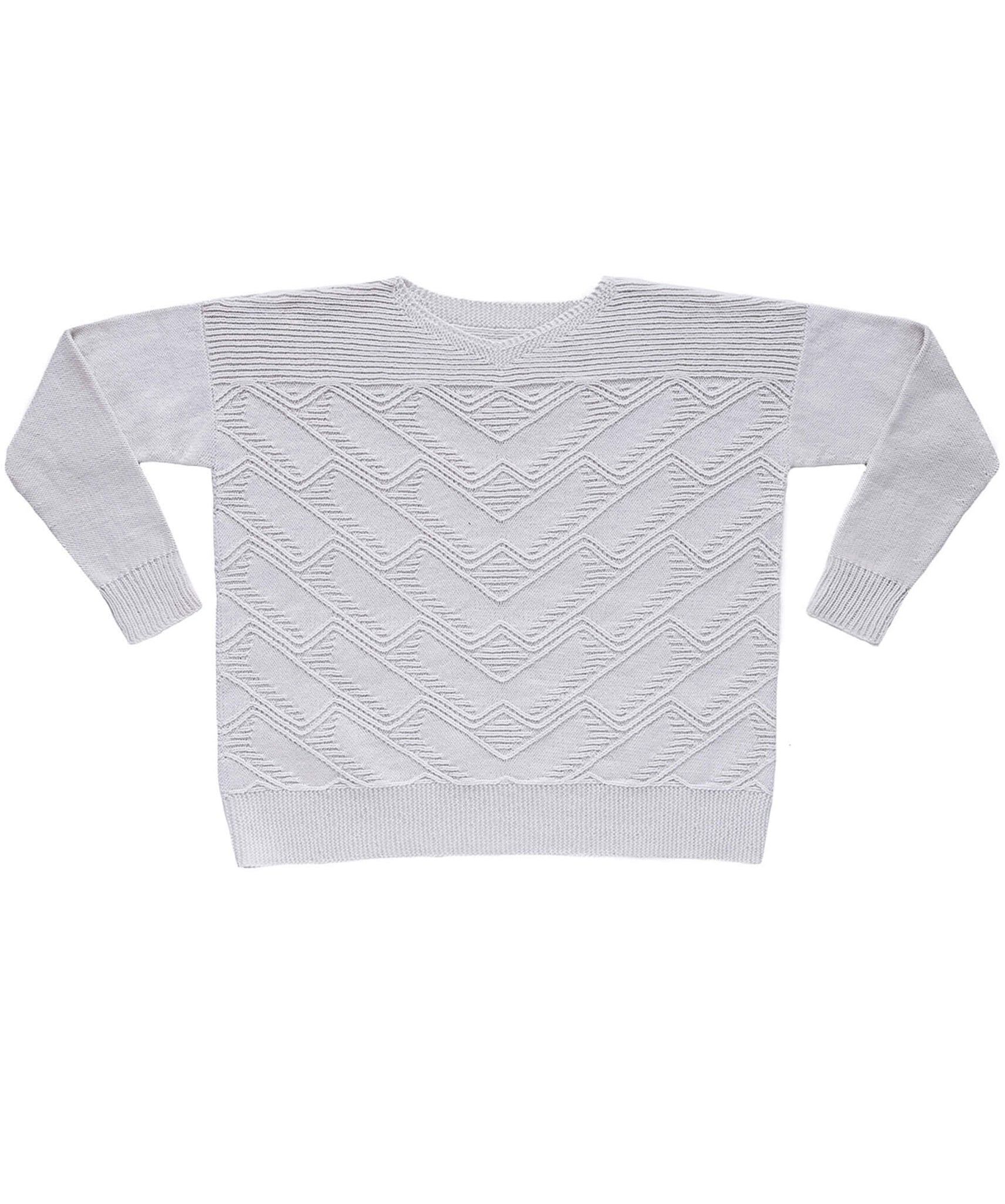 Ecola Pullover | Knitting Pattern by Jennifer Brou - Flat