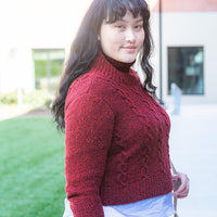 Edelin Cabled Pullover | Knitting Pattern by Shayla Crowel