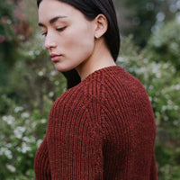 Fehling Sweater | Knitting Pattern by Emily Greene in Imbue Cloak
