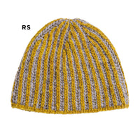 First Brioche Hat | Beginner Knitting Pattern | BT by Brooklyn Tweed - Flat (right side)