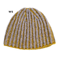 First Brioche Hat | Beginner Knitting Pattern | BT by Brooklyn Tweed - Flat (wrong side)