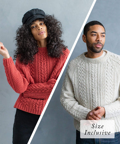 Mens Knitting Pattern K5809 Mens Round or Button Neck Rib and