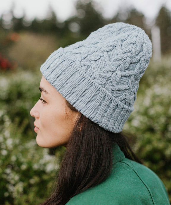 Link Hat | Knitting Pattern by Emily Greene in Imbue Vapor