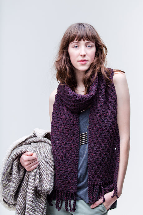 Oxbow Scarf | Knitting Pattern by Julie Hoover