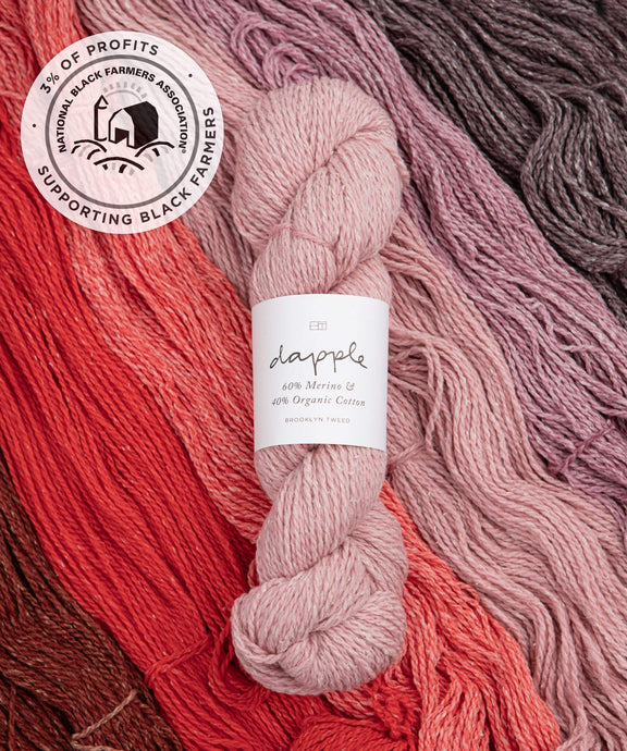 Dapple Yarn | 100% USA-Grown Merino Wool & Organic Cotton | Cover: 3% of Profits go to National Black Farmers Association