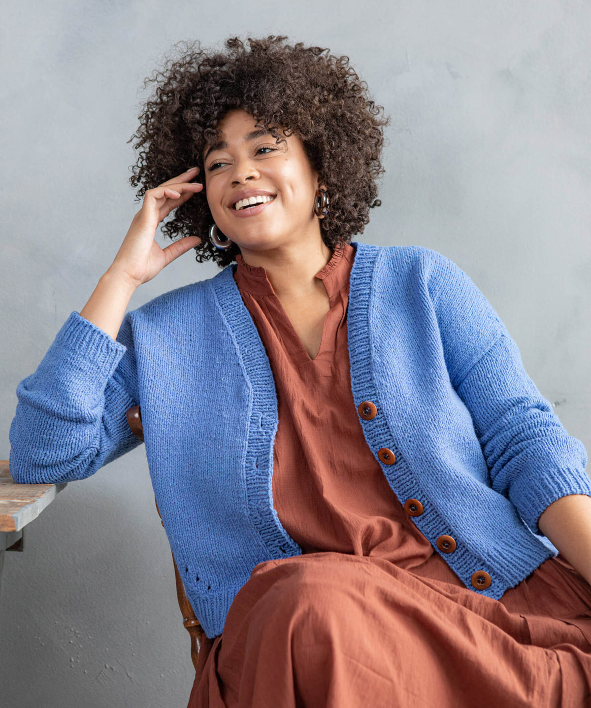 Cardigan Marc Aurel Manches Courtes Avec Lin Turquoise - Taille 44 - Occasion Très Bon état