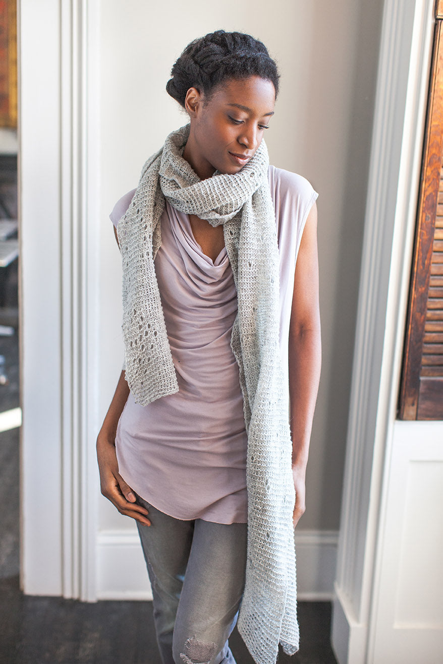 小物 YOKE MOHAIR BORDER LONG STOLE Snowflake Stole | Knitting Pattern by Véronik Avery | Brooklyn Tweed